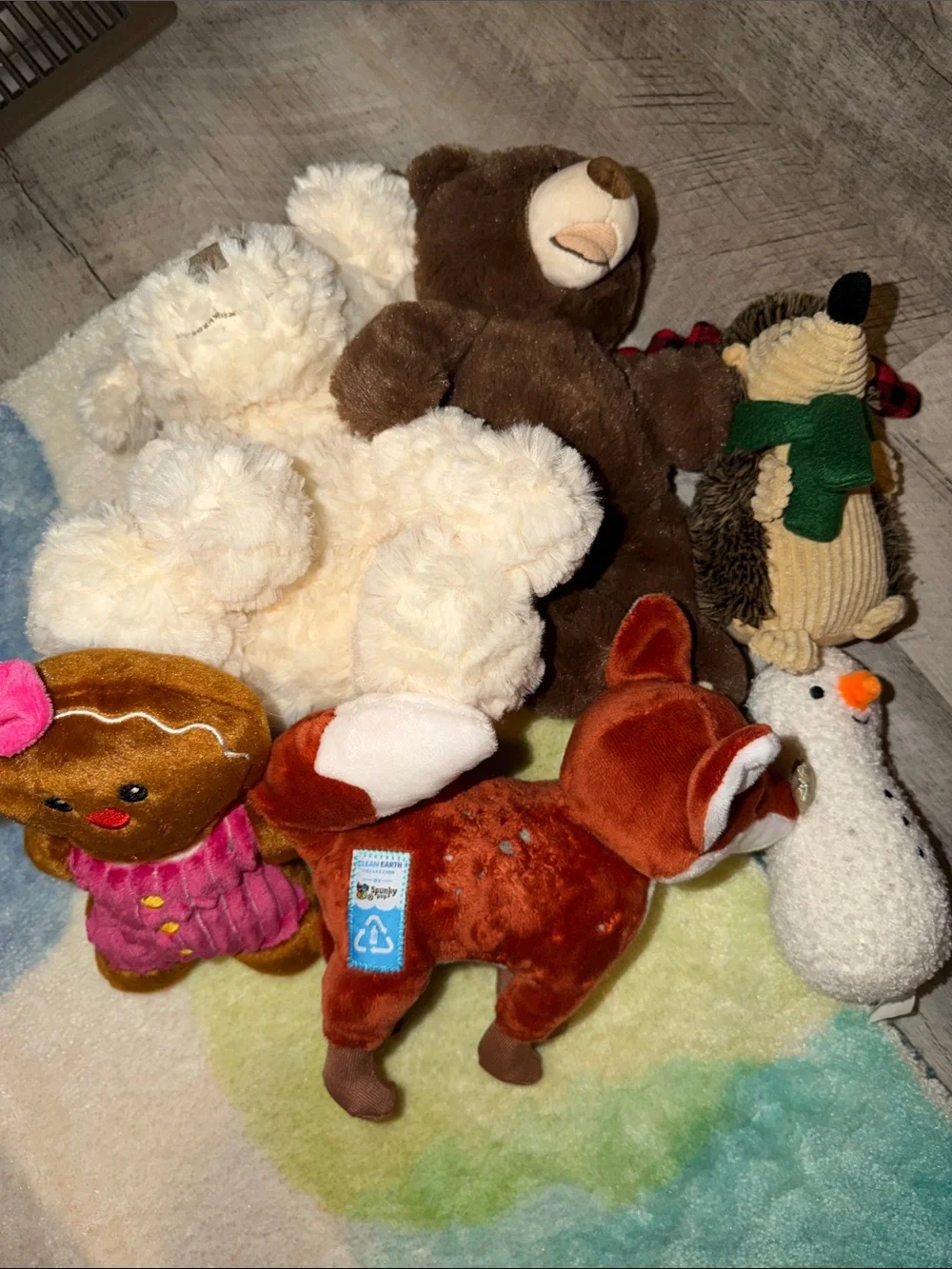 Preloved Dog Toy Set — Multi-Color Soft Squeaky Toys